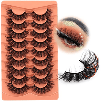 12 Pair Wispy 3D Mink Lashes - 11mm Natural Looking, Fluffy, Handmade, Reusable False Eyelashes for Daily Wear