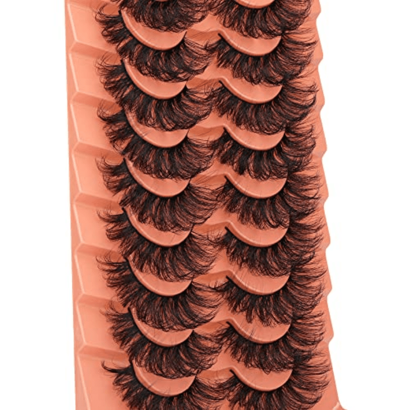 12 Pair Wispy 3D Mink Lashes - 11mm Natural Looking, Fluffy, Handmade, Reusable False Eyelashes for Daily Wear