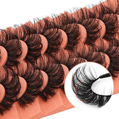 12 Pair Wispy 3D Mink Lashes - 11mm Natural Looking, Fluffy, Handmade, Reusable False Eyelashes for Daily Wear