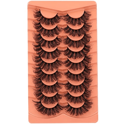 12 Pair Wispy 3D Mink Lashes - 11mm Natural Looking, Fluffy, Handmade, Reusable False Eyelashes for Daily Wear