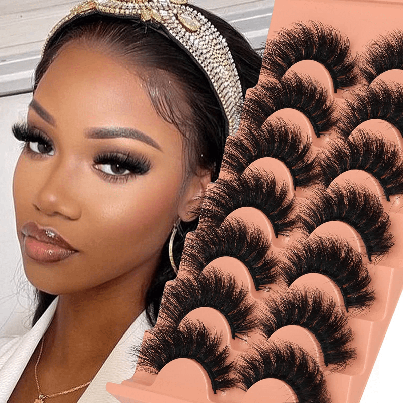 12 Pair Wispy 3D Mink Lashes - 11mm Natural Looking, Fluffy, Handmade, Reusable False Eyelashes for Daily Wear