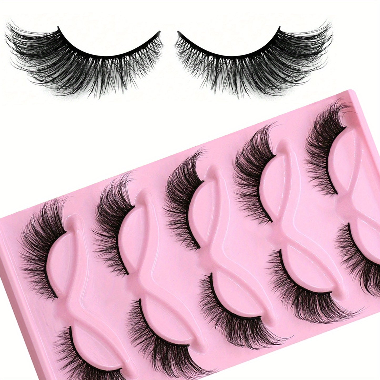 3 Packs of 15 Pairs Long Cat Eye Lashes - Wispy, Elongated, Thick, and Dramatic False Eyelashes for a Sultry Look - Reusable Strip Lashes for a Glamorous Eye Makeup