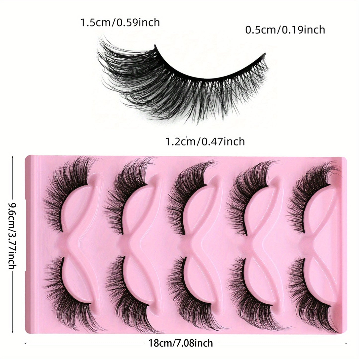 3 Packs of 15 Pairs Long Cat Eye Lashes - Wispy, Elongated, Thick, and Dramatic False Eyelashes for a Sultry Look - Reusable Strip Lashes for a Glamorous Eye Makeup