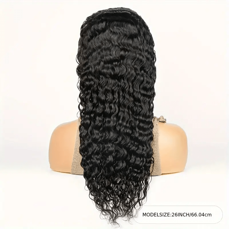 200% Density Curly Wave Lace Front Glueless Human Hair Wig For Women - 13x6 HD Deep Curly Frontal Wig - Wet And Wavy Ready To Wear