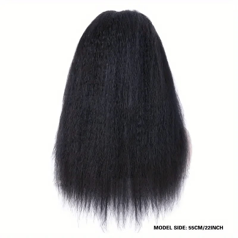 Glueless Wigs Human Hair Pre Plucked Pre Cut 6x6 Kinky Straight HD Lace Closure Wigs Human Hair Kinky Straight Wig For Beginners 200% Density