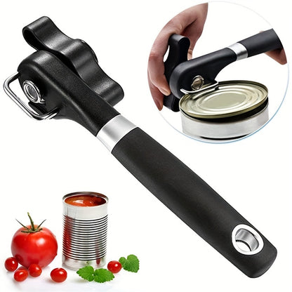 1pc Multifunctional Stainless Steel Can Opener - Easy to Use, Quick, Effortless, and Convenient Kitchen Tool for Opening Cans of Various Sizes