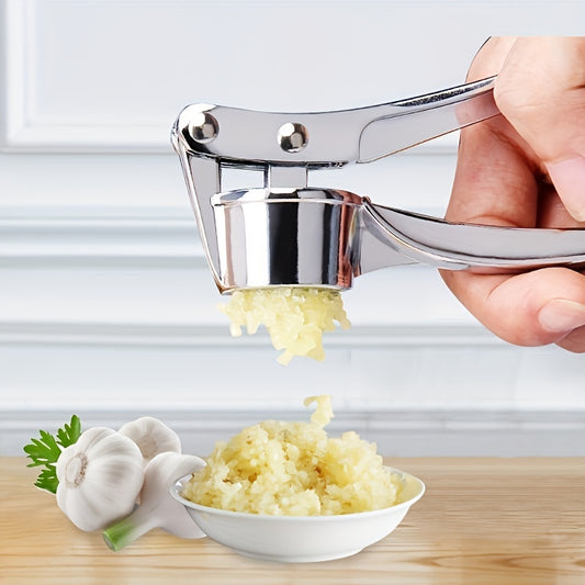 1pc Premium Stainless Steel Garlic Press - Effortless Garlic Mincer & Ginger Crusher, Easy-Clean Kitchen Tool, Durable Garlic Chopper for Everyday Cooking