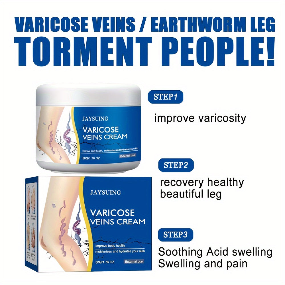 Boderi 3PCS Beauty Varicose Veins Treatment For Legs Cream, Varicose Veins Cream Natural Treatment For Improve Blood Circulation Relieve Leg Swelling & Fatigue Relief