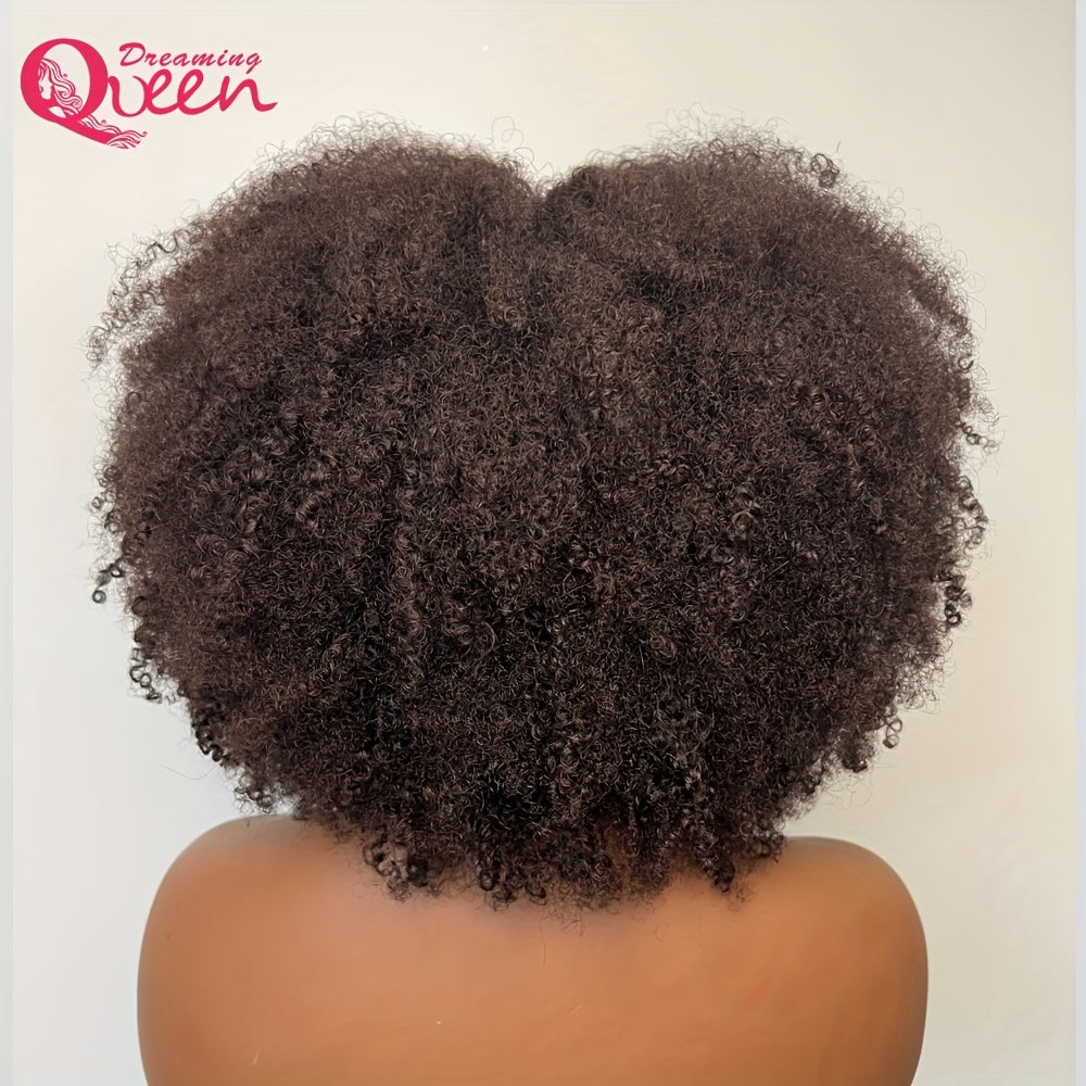 180% Density Afro Kinky Curly Lace Wig - Lace Wigs With 4B Hairline, Transparent HD Lace, Preplucked Mongolian Hair, 13x4 Lace Frontal, Kinky Edges, Real Natural Hairline, Fluffy Hair For Women