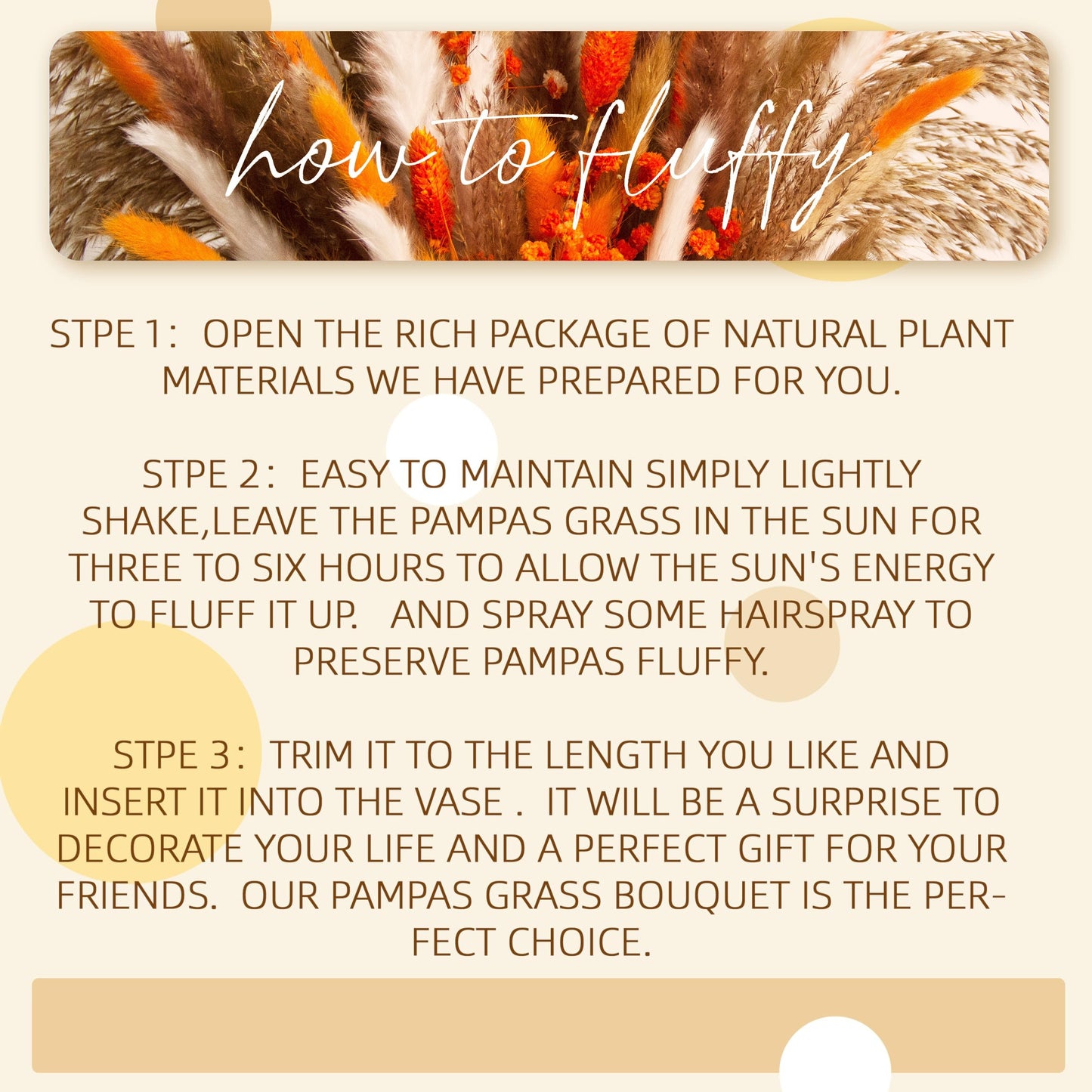 80pcs Boho Style Pampas Grass and Gypsophila Bouquet - Rattan Hanging Ornaments for Wedding and Home Decor - Eucalyptus and Bunny Tail Mix for Table Centerpiece - YH hi flower Enjoy Your Life