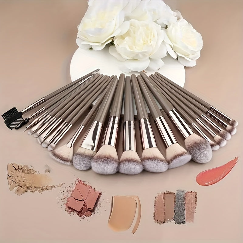 Complete Function Makeup Brush Kit Premium Synthetic Eyeshadow Foundation Face Blending Blush Brush Concealer Eye Makeup Brush Set Ideal For Makeup Beginner Artist