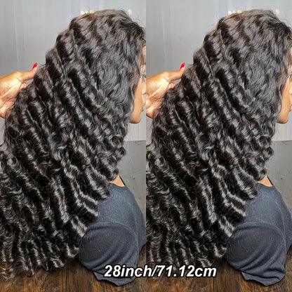 13x6 Deep Wave Wig Human Hair Ready To Wear Glueless Deep Wave Wigs Human Hair Pre Plucked Pre Cut 200 Density 13x6 Pre-Everything Deep Water Curly Lace Front Wig With Pre Bleached Knots