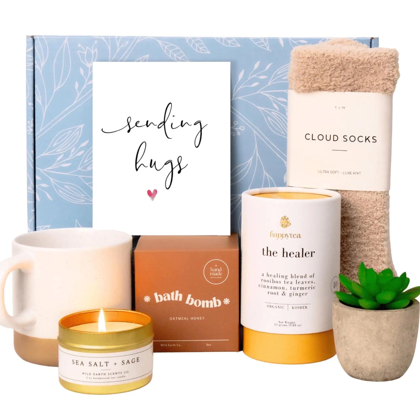 Self Care Gift Box for Women Premium Care Package with Hugs Card Soothing Spa