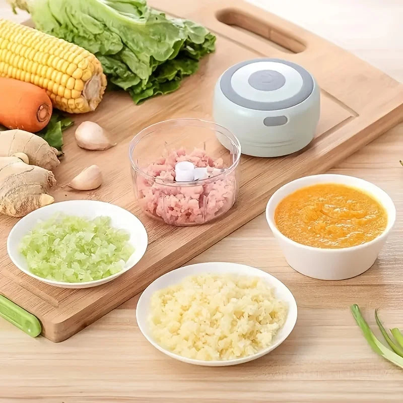 Electric Mini Garlic Mashing Machine - Rechargeable USB Mashing Machine, Equipped with Powerful Lithium Battery, Simple Meat Gri