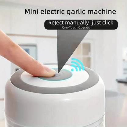 Electric Mini Garlic Mashing Machine - Rechargeable USB Mashing Machine, Equipped with Powerful Lithium Battery, Simple Meat Gri