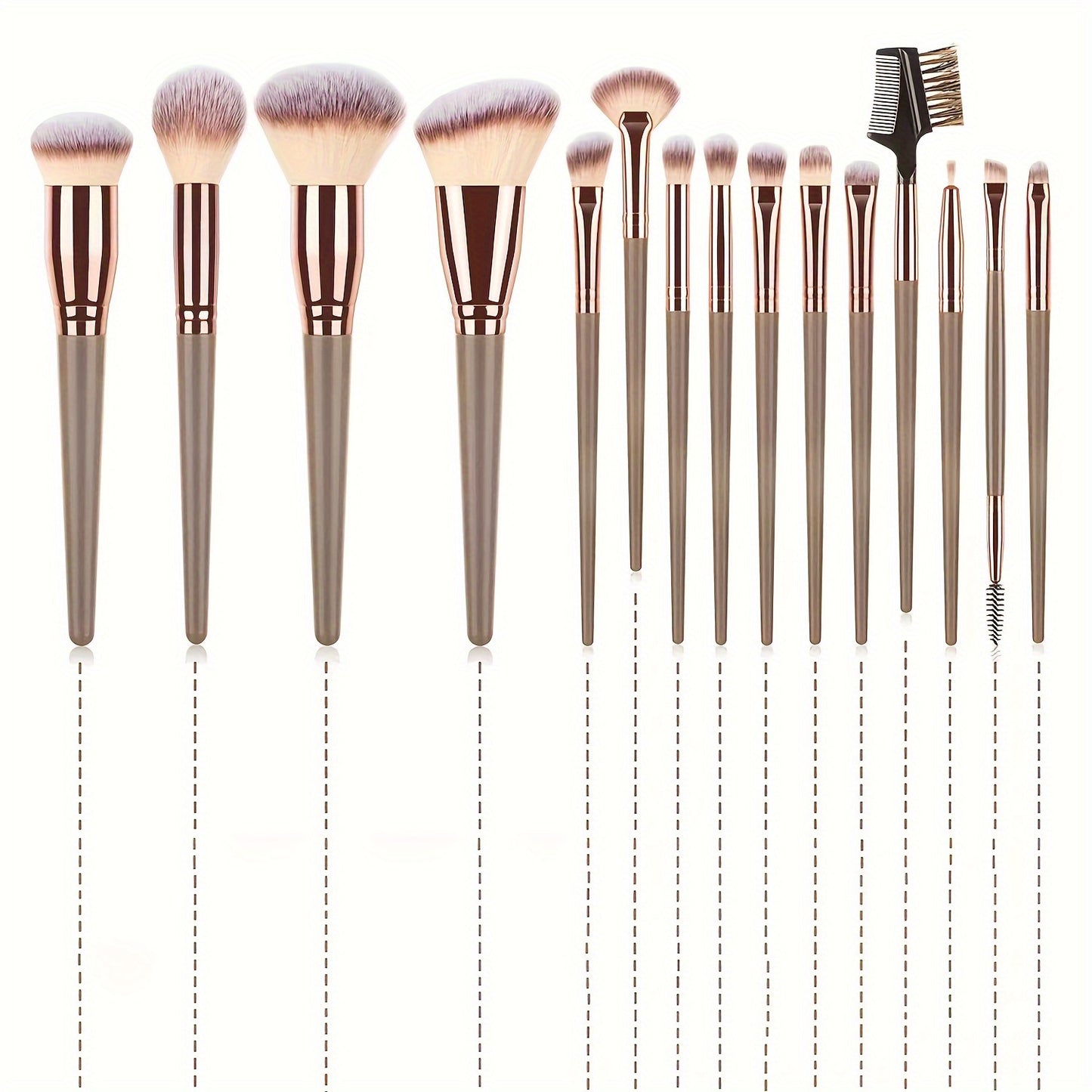 Complete Function Makeup Brush Kit Premium Synthetic Eyeshadow Foundation Face Blending Blush Brush Concealer Eye Makeup Brush Set Ideal For Makeup Beginner Artist