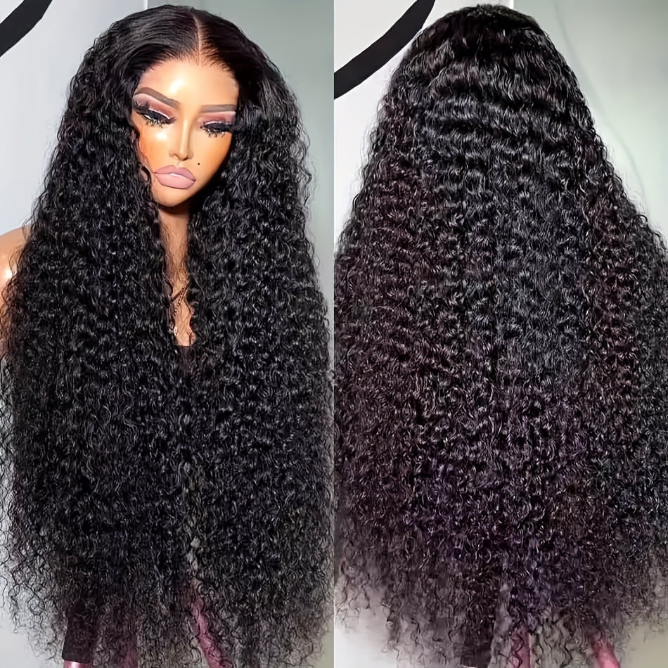 250% Density 6x4 Water Wave Put On And Go Glueless Wigs Pre Plucked Water Wave Lace Front Wigs 100% Human Hair For Women Transparent Closure Wigs Natural Color