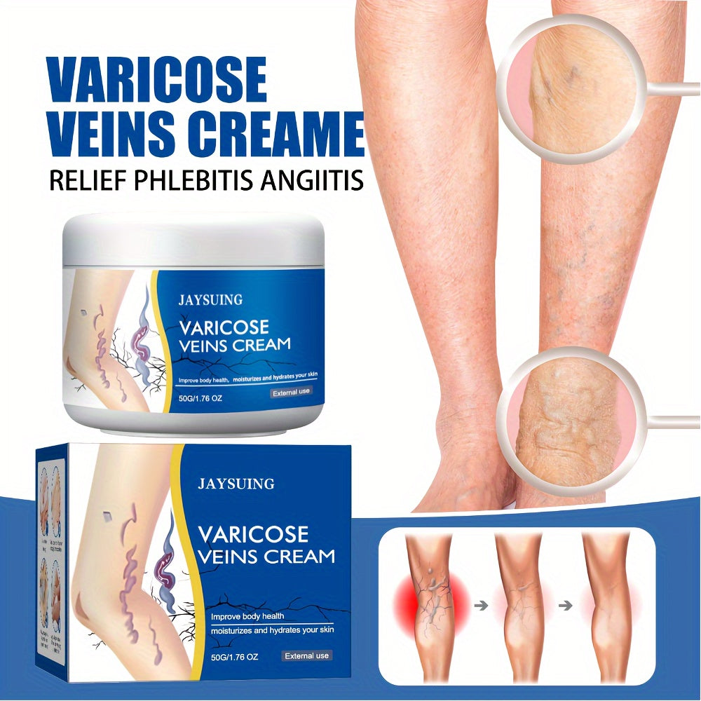 Boderi 3PCS Beauty Varicose Veins Treatment For Legs Cream, Varicose Veins Cream Natural Treatment For Improve Blood Circulation Relieve Leg Swelling & Fatigue Relief