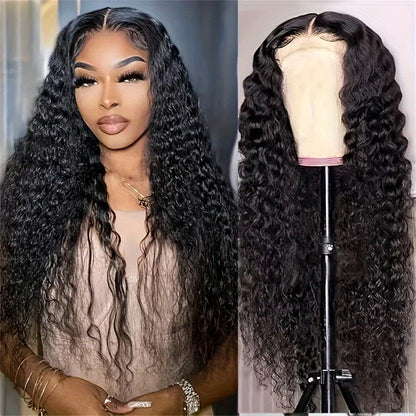 38 40 Loose Deep Wave Human Hair 13x4 HD Transparent Lace Closure Wigs Human Hair Curly Lace Front Wigs For Women Halloween Christmas