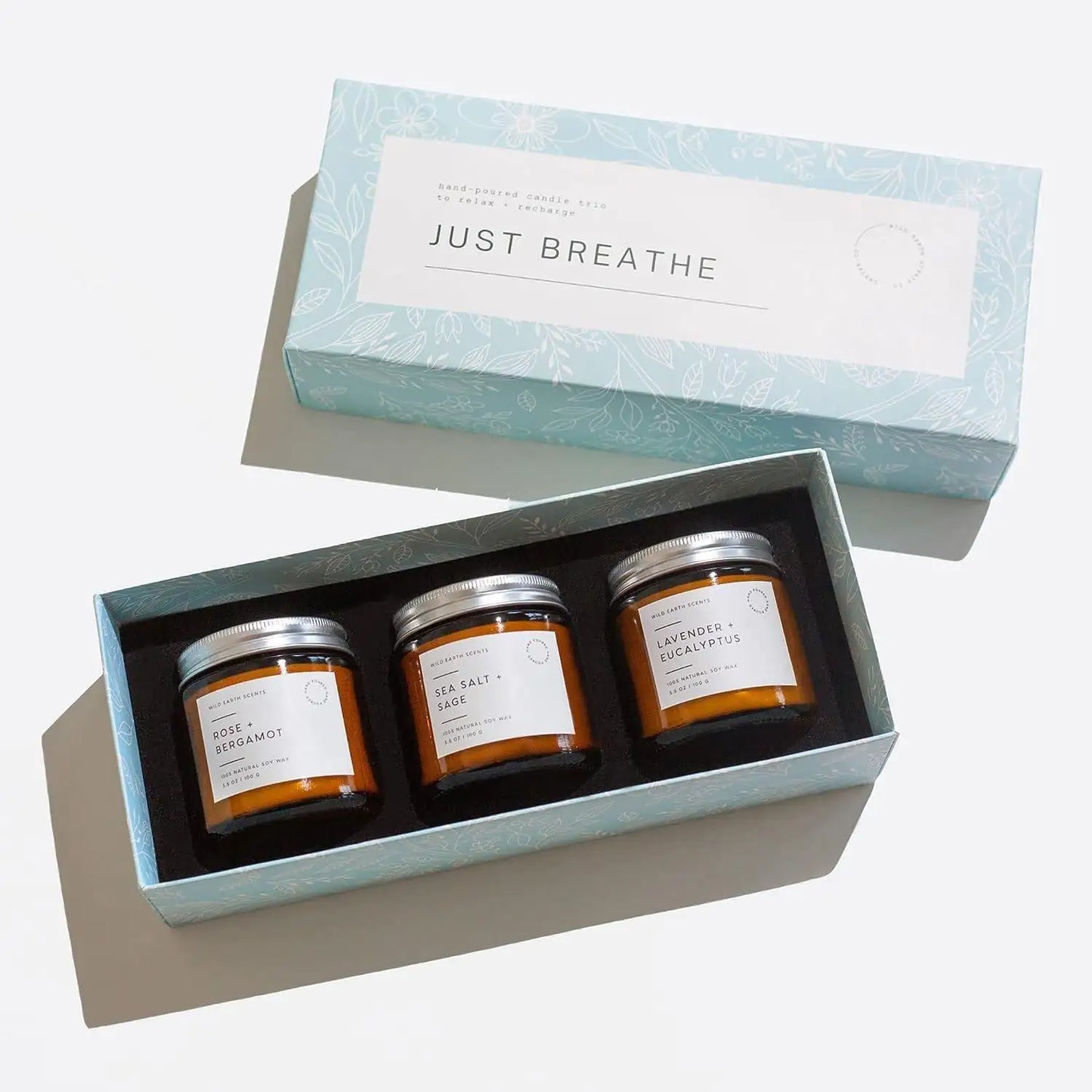 3 pcs Aromatherapy Scented Candles Just Breathe Candles Gift Set for Women Hand